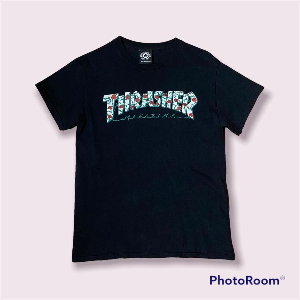 Thrasher Roses Black T-Shirt